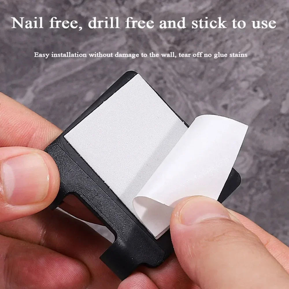 2/4PCS Plastic Shaver Holder Wall Mounted Adhesive Razor Hook Rack for Bathroom Shower - Strong Sticky No Drill Installation Quake