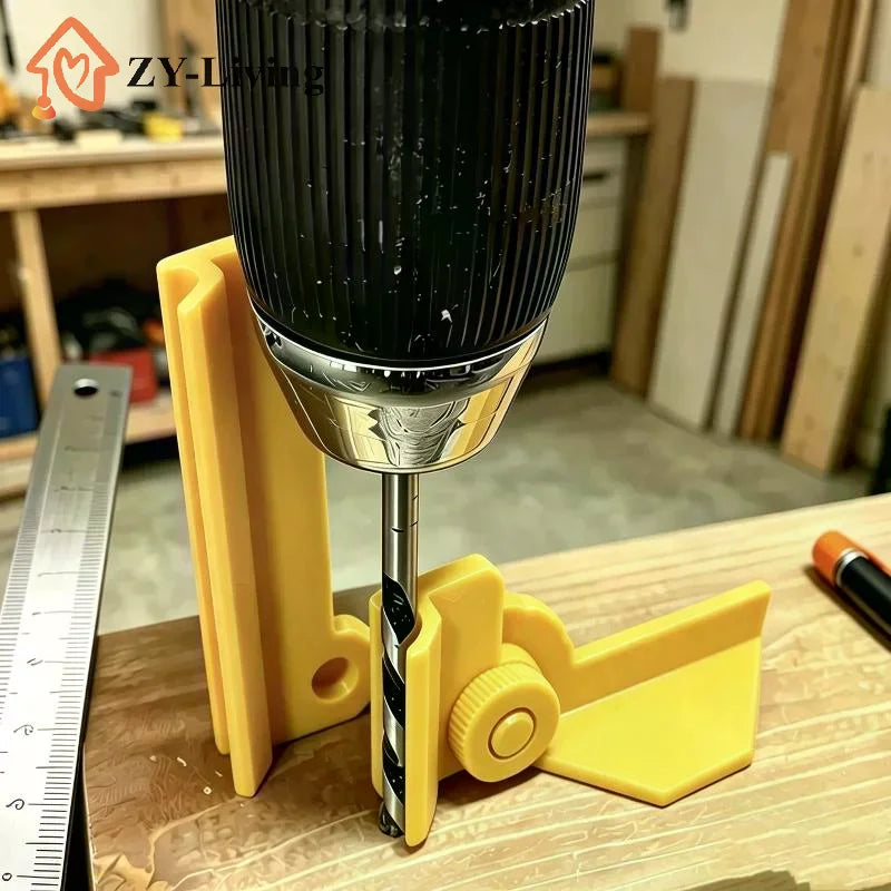 5-Angle Adjustable Drill Guide 0°30°45°60°90° Precision Positioning Drill Jig 3 Length Replaceable Portable Woodworking DIY Tool Quake
