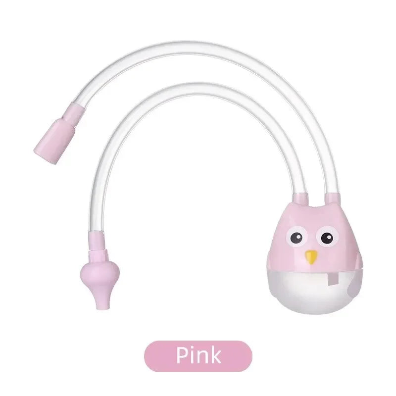 Baby Nasal Aspirator Mouth Cleaner for Infant Anti Reflux Suction Type Silicone Booger Suction PipeNasal Absorption Quake B242 Pink
