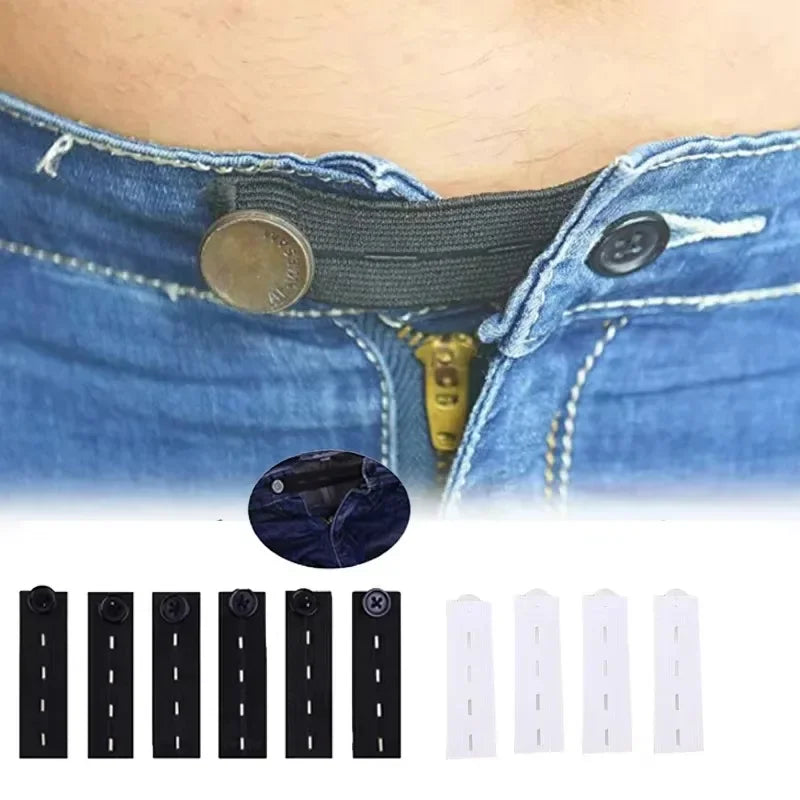 5pcs Pant Extender Belt Unisex Waist Band Tight Trousers Jeans Skirts Maternity Button Hooks Garment DIY Sewing Supplies Quake