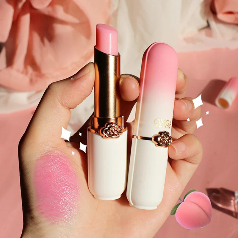 Peach Color Change Lipstick Non-Stick Cup Jelly Lipstick Moisturizing Moisturizing Color Change Lip Balm Warm Change Lip Balm Quake