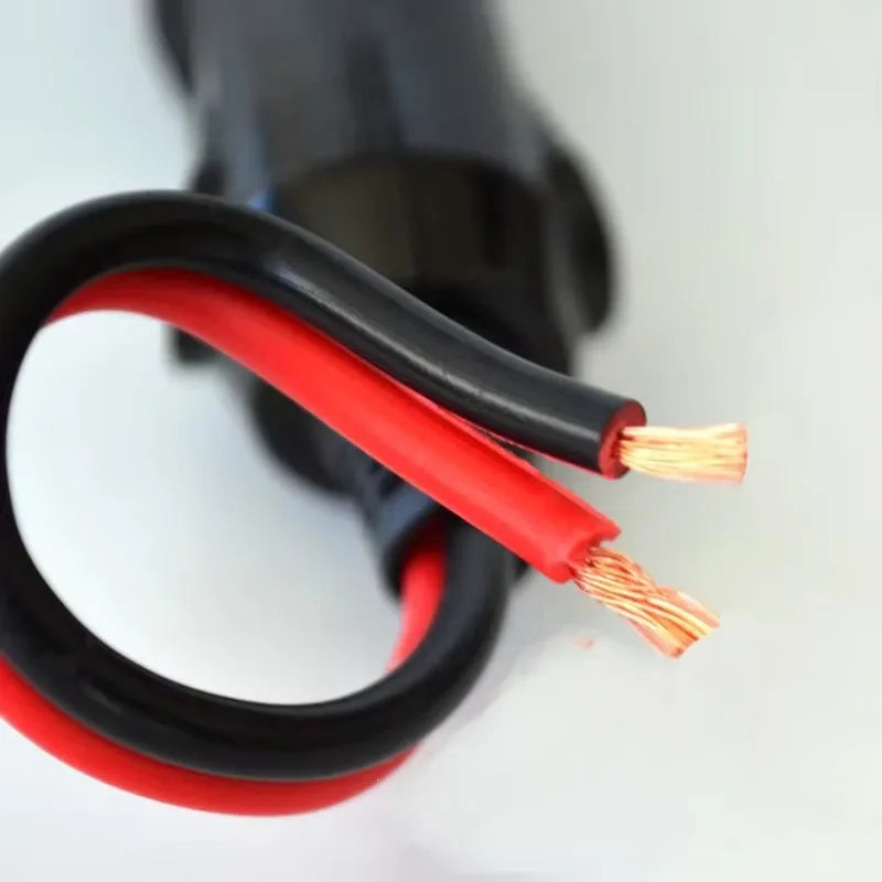 SAE to Cigarette Lighter Quick Connect Cable 12AWG Heavy Duty Battery Power Extension Cord for Automotive RV Motorcycle Quake