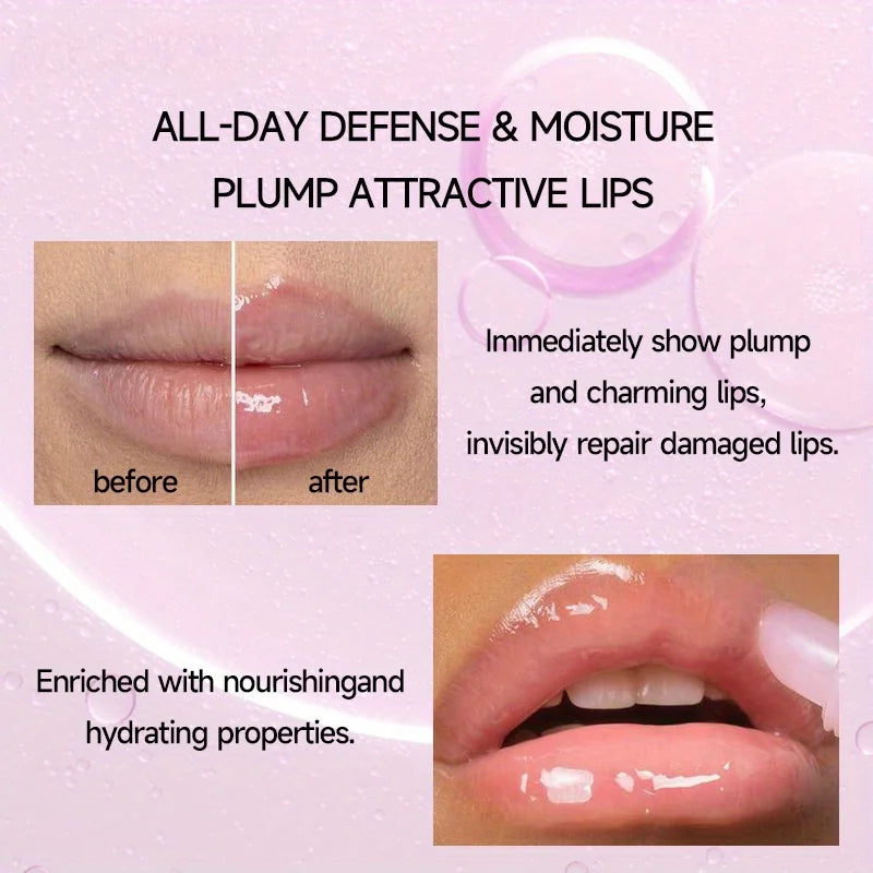 Shimmer Lip Oil Tinted For Fuller Lip Effect, Collagen Lip Gloss, Moisturizing Lip Care Extreme Volume Lip Essence Lips Enhancer Quake