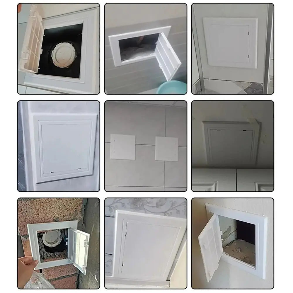Universal White Access Panel Door Plastic Removable Inspection Hole Opening Flap Cover Plate Doors Wall Ceiling Quake