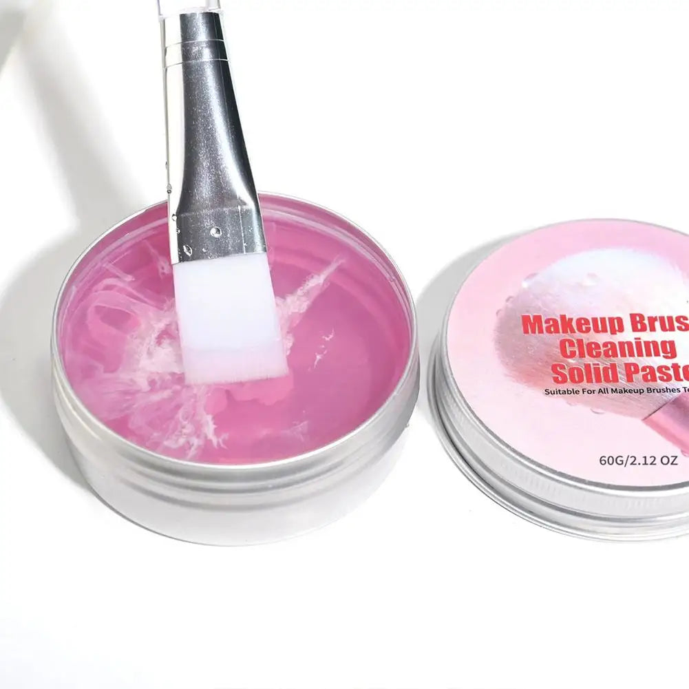 Makeup Brush Cleaner Soap with Silicone Mat, Deeply Cleans Waterproof Makeup for Synthetic & Natural Makeup Brushes & Sponges Quake