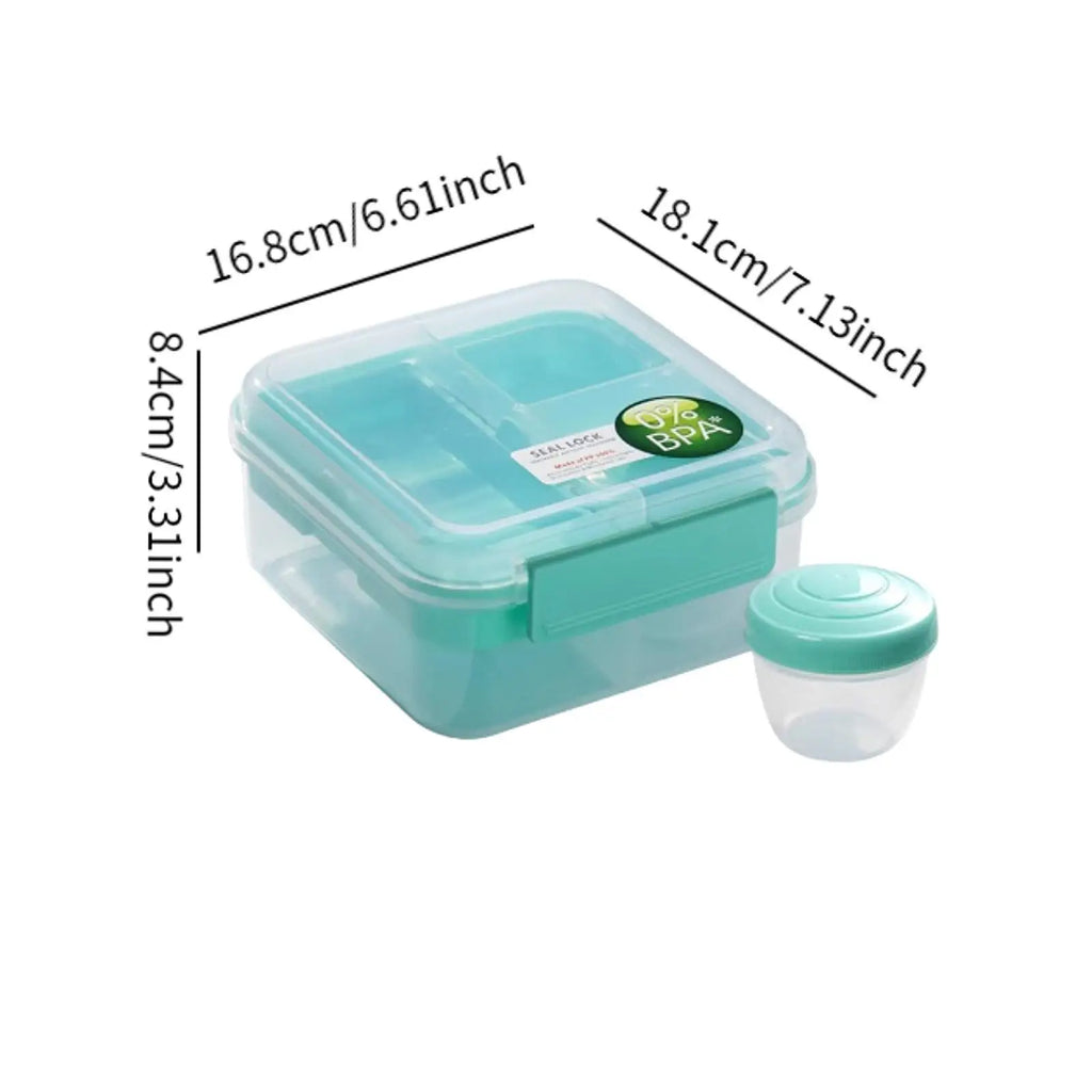 Bento Box Portable Rectangle Meal Prep Containers for School Quake