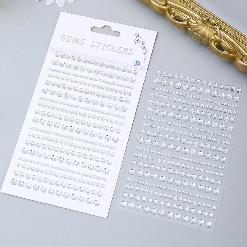 Party Eyes Girls Face Diamond Tattoo Sticker Rhinestone Acrylic Face Decoration Sticker Quake NO.1