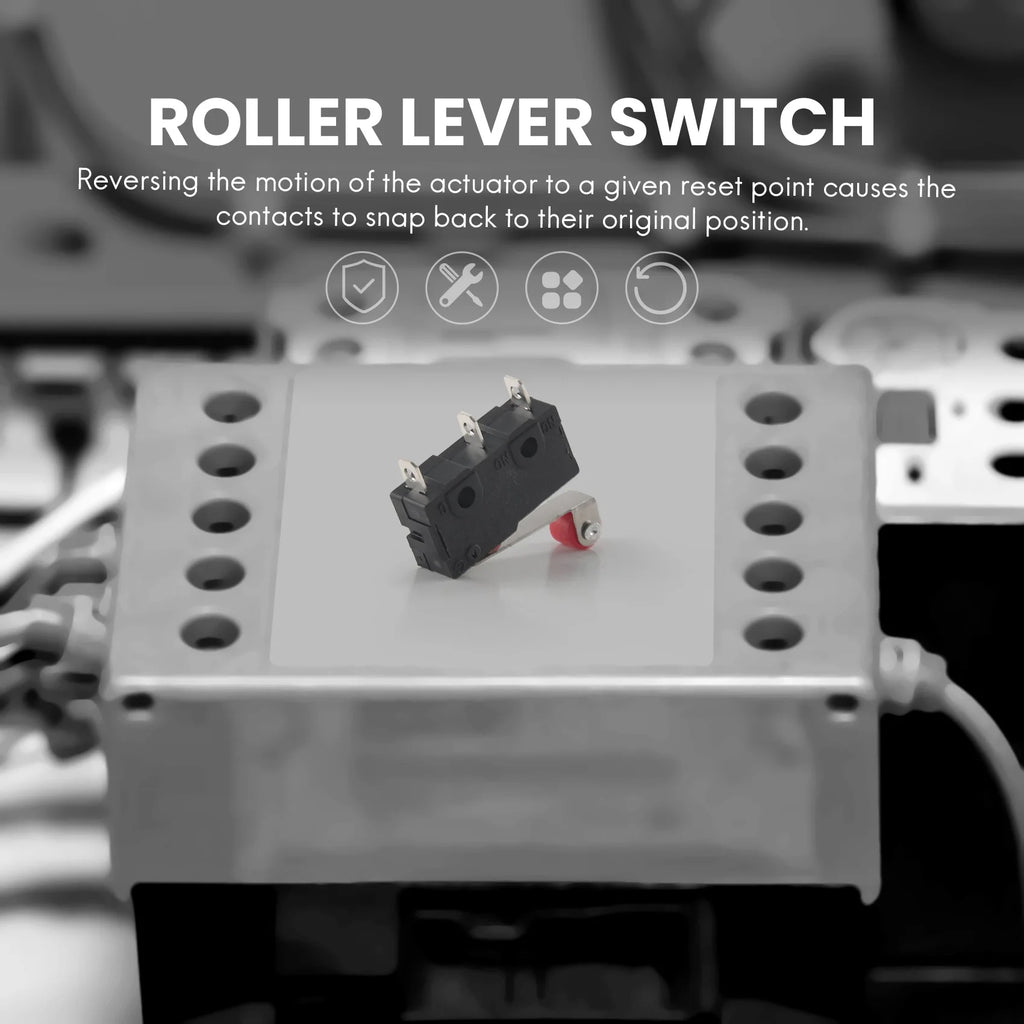 Delighted- 10 Pcs Mini Micro Limit Switch Roller Lever Arm SPDT Snap Action LOT Quake