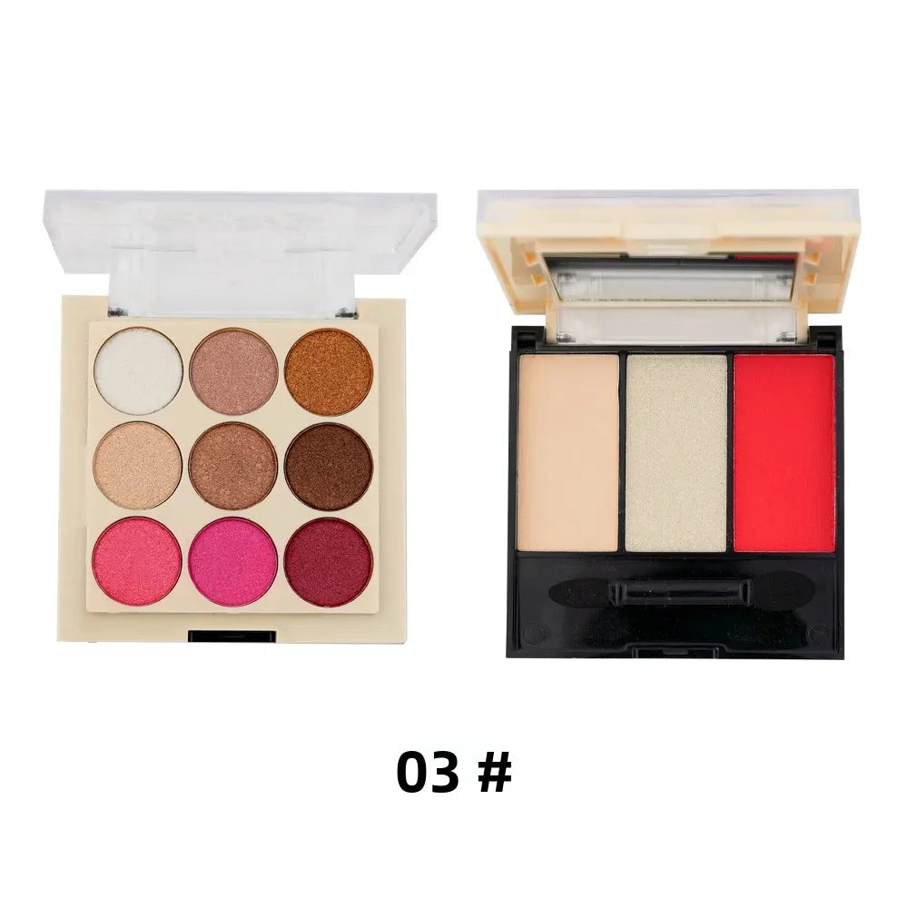 2-Layer Multi-Functional Palette Matte Pearlescent Shimmer Eyeshadows Highlight Contour Beauty Makeup Wide Range All-in-One Quake