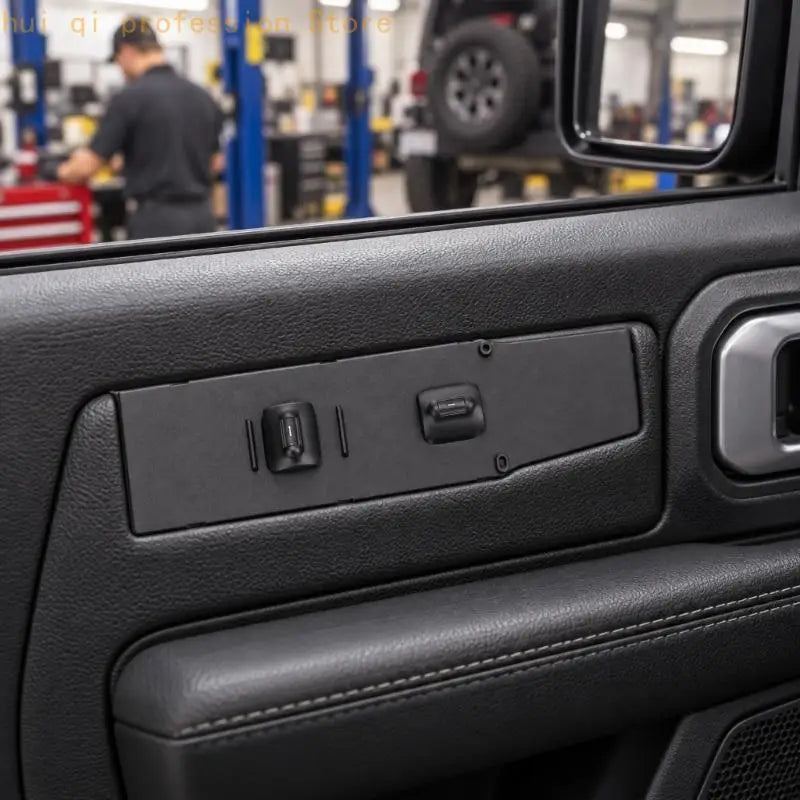 Electric Window Control Switches 56009451AC with Two Button Layout, Integrated Rear Electrical Socket, ABS Shell, and Screw H8WE Quake