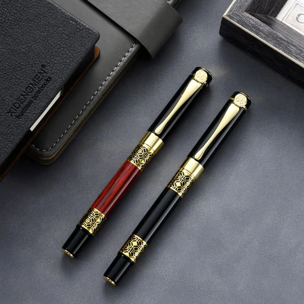 Luxury Metal Ballpoint Pen With Refills Business Fountain Pen Students Gift Writing Tools Blue/Black Ink Gel Pen For School Quake