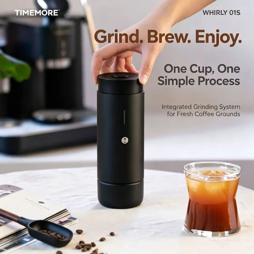 TIMEMORE WHIRLY01S Portable Electric Coffee Grinder Auto-Stop For Espresso & Pour Over Quake