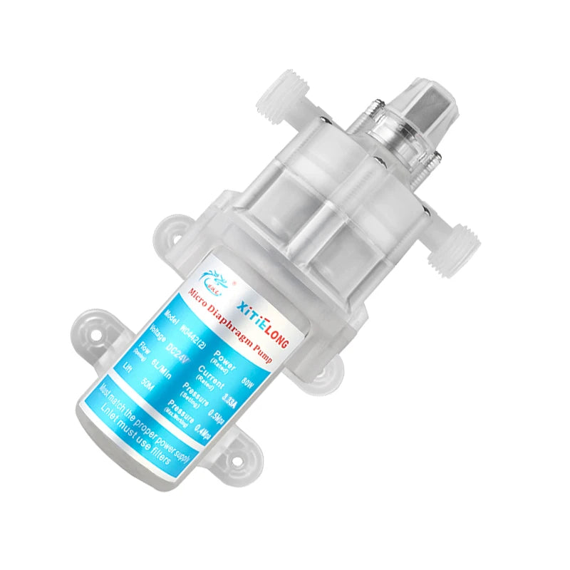 W0442(2)YD-24-80MX 24V 80W Mini Diaphragm Pump Food Grade Low Noise for Juicer & Clean Water Electric Water Pump Low Pressure Quake