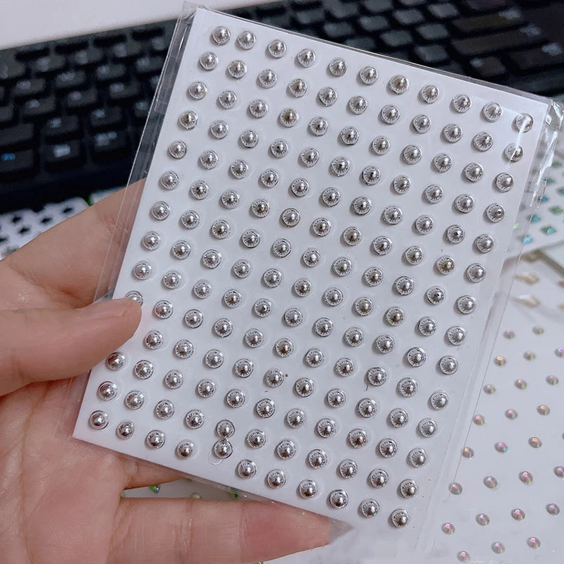 Disposable Rhinestones Pearl Tattoo Stickers DIY Face Eyes Tear Jewelry Diamond Makeup Party Glitter Temporary Tattoo Stickers Quake