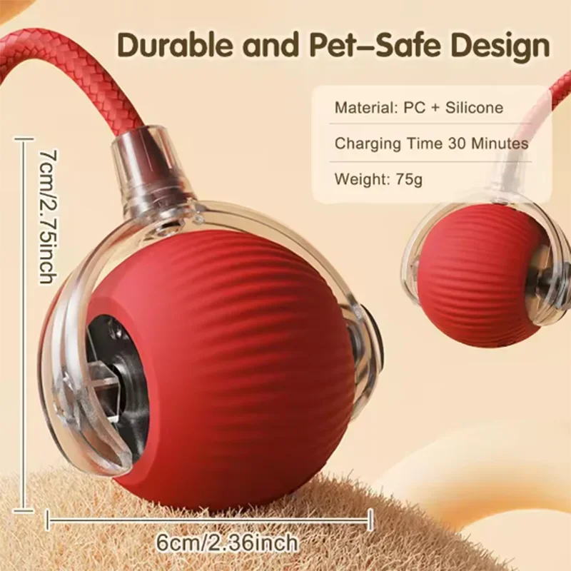 Intelligent Interactive Cat Ball Long-lasting and Durable Easy To Clean Intelligent Obstacle Avoidance Pet Dog Toys Quake
