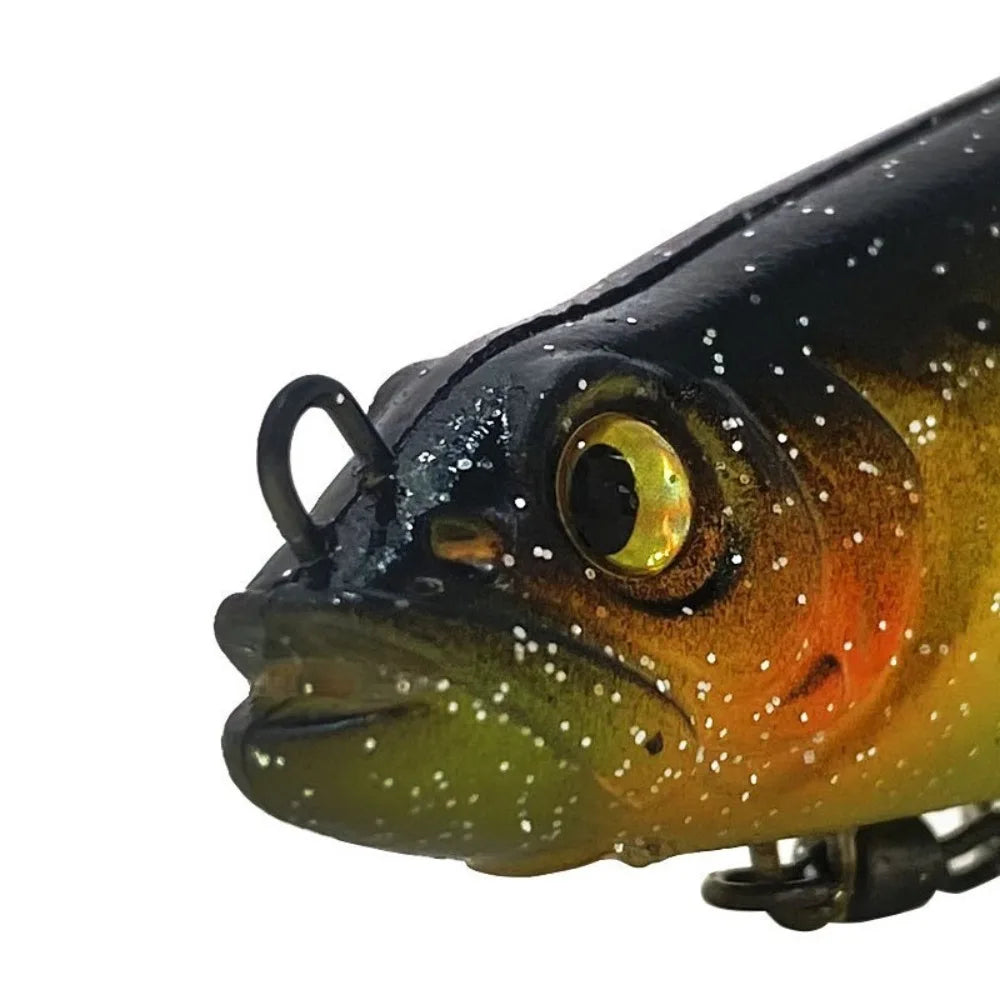 With Salwater Freshwater Hook Soft Fishing Lures 3D Eyes 9cm/9g 12.5cm/21g Artificial Swimbait T Tail Silicone Quake