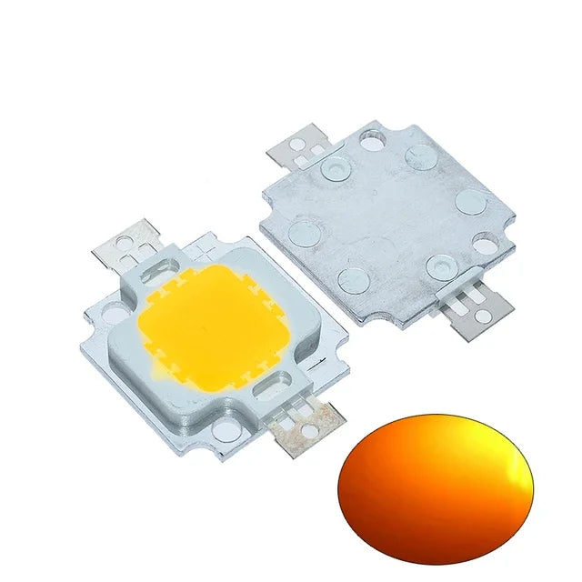 10-PCS LED 10W warm white Green RGB Yellow RGB 800-900LM LED Bulb IC SMD Lamp Light Daylight white High Power LED 3000K-3200K Quake Yellow