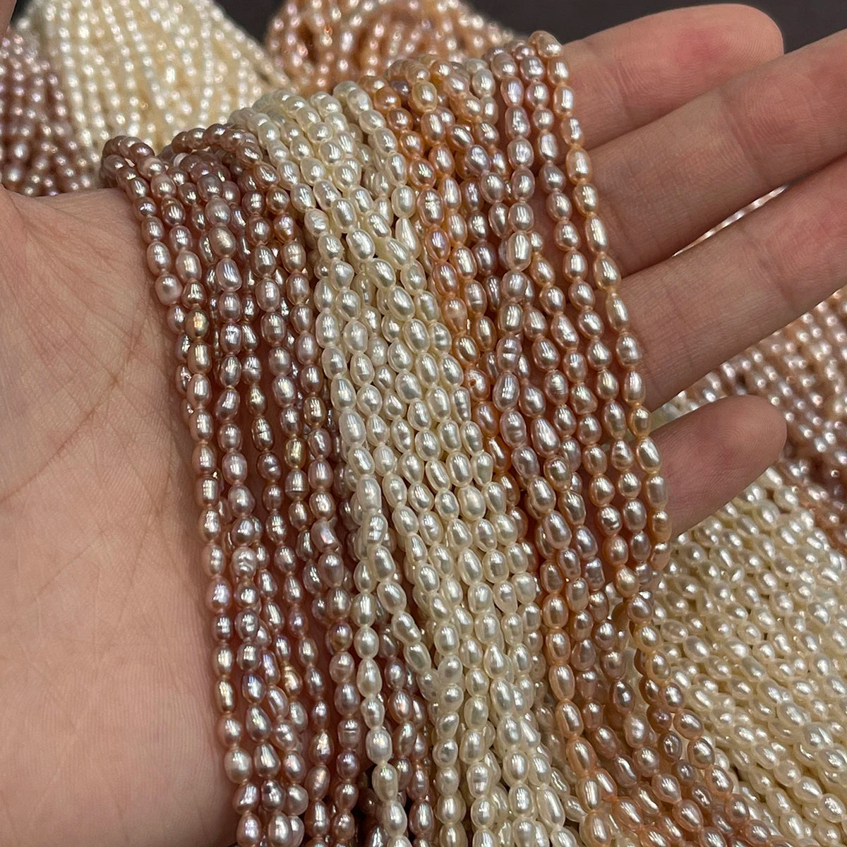 A Natural Freshwater Pearl Rice Isolation Pearl 2-3mm For Jewelry Making DIY Necklace Bracelet Chains Earrings Accessory Quake