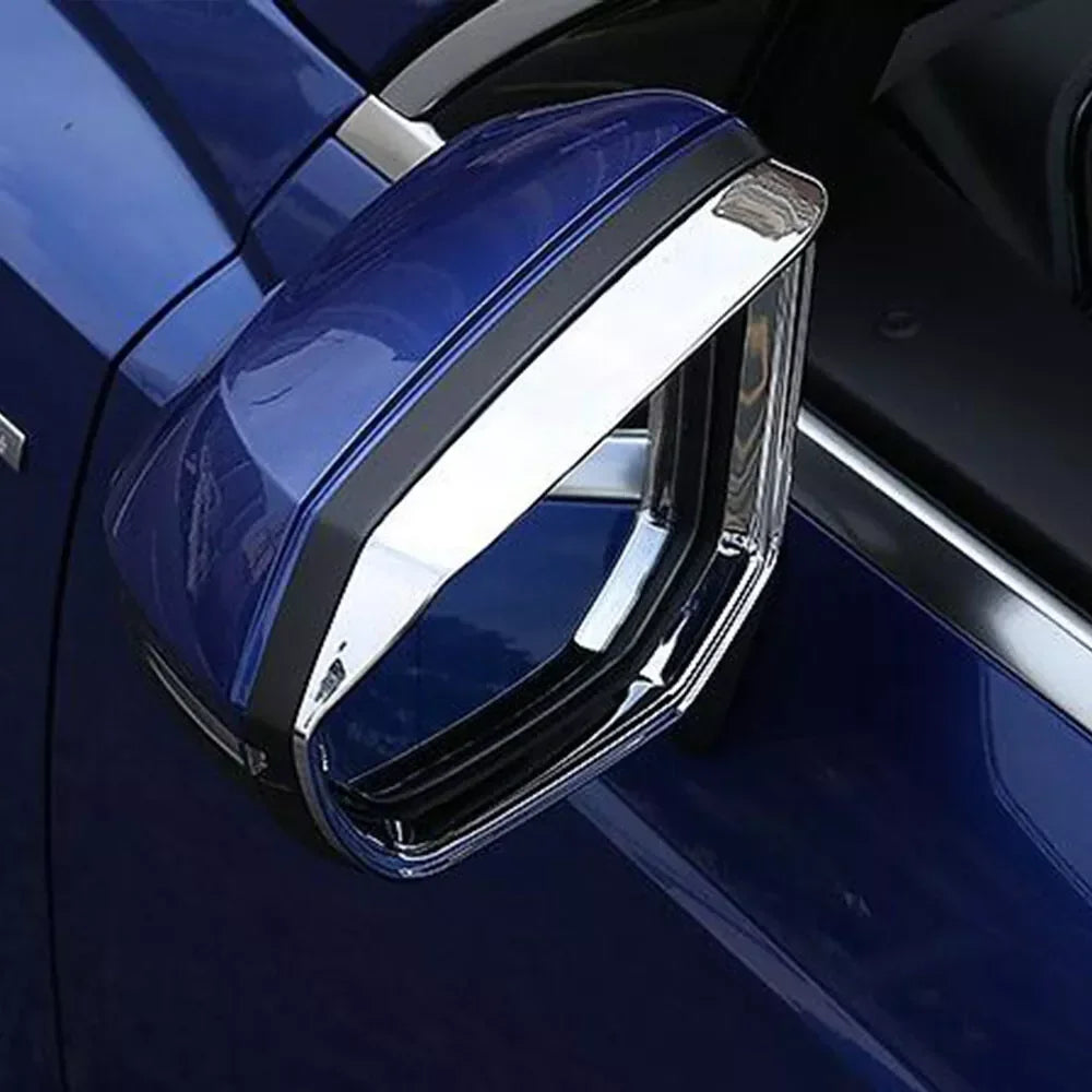 For Audi Q3 2019-2023 2x Car Sticker ABS Exterior Side Mirror Rain Eyebrow Frame Trim Decorative Accessories Auto Part Chrome Quake