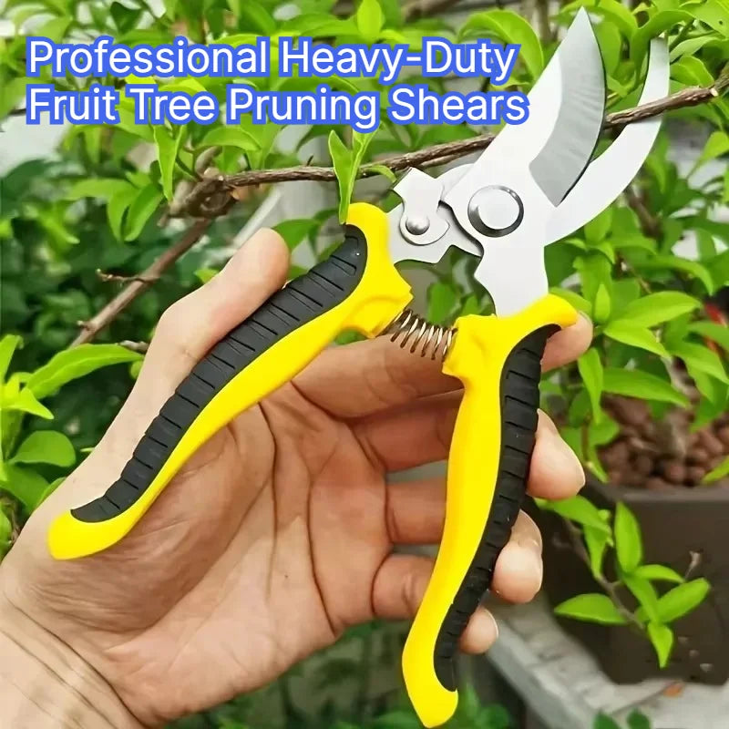 vvocci Professional Heavy-Duty Fruit Tree Pruning Shears – Heavy Duty Garden Branch Cutting Scissors for Household Gardening Quake