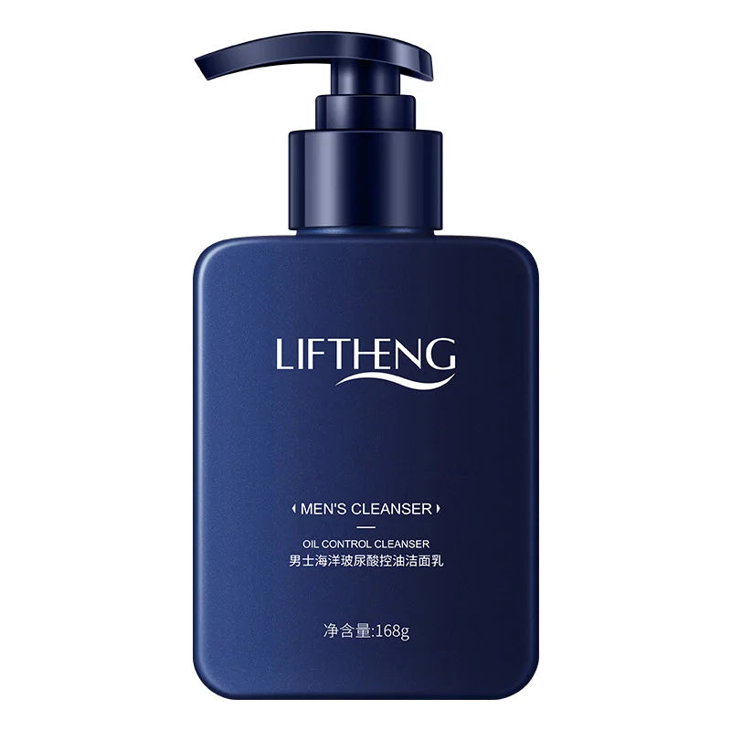 Men's Ocean Hyaluronic Acid Cleanser Deep Cleaning Pores Remove Blackhead Oil Control Refreshing Moisturizing Facial Cleanser Quake 168g