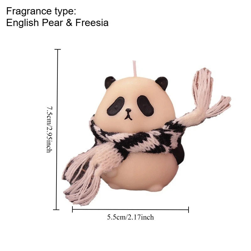 National Treasure Panda Aromatherapy Candle Chinese Style Creative Handheld Gift Fragrance Girl's Birthday Christmas Gift Quake freesia