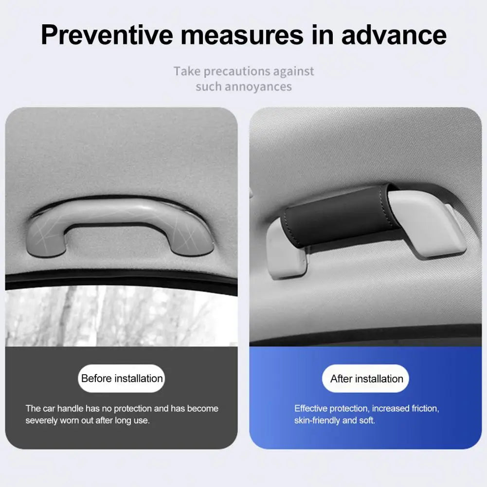 Handle Protective Cover for Car Roof Handles, Car Overhead Handle Covers, Universal Car Grab Handle Cover Interior Accessories Quake