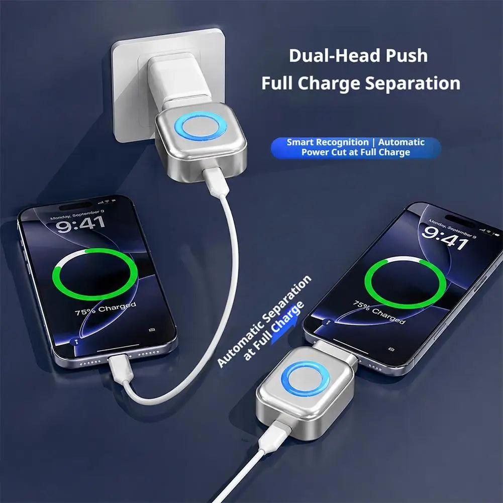 X01 AI Smart Power Disconnect Full Charge Automatic Shut Off Battery Protection Fast Charge Dual Current RGB LED Portable Quake