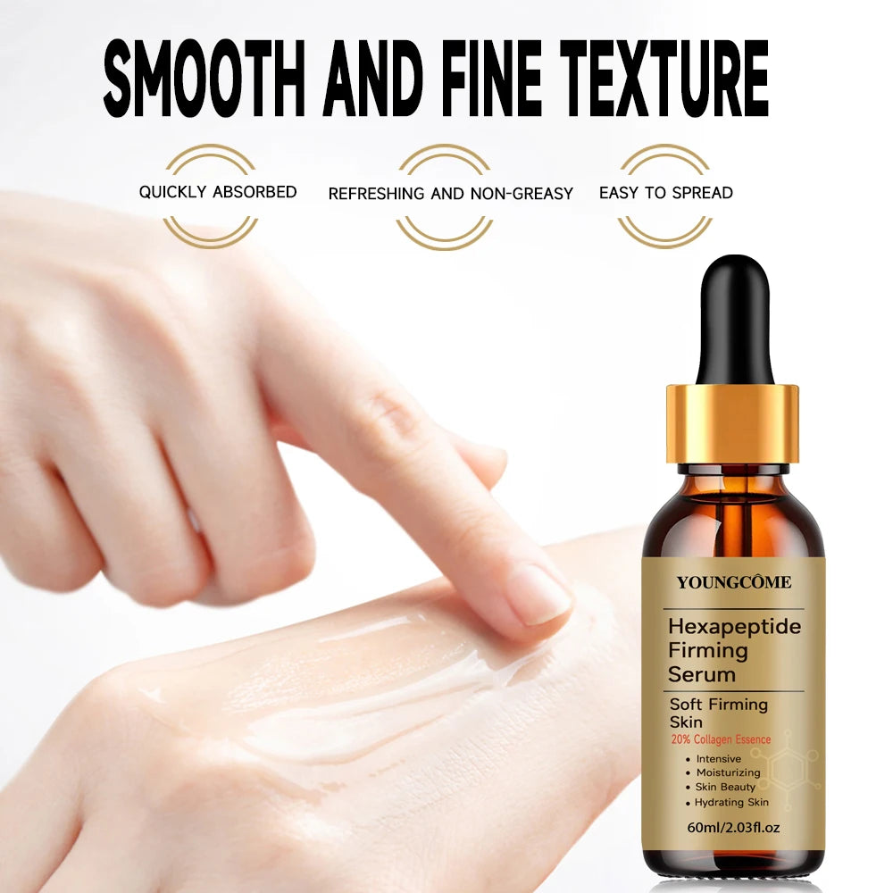 Facial Hexapeptide Anti-Wrinkle Liquid Moisturizing Firming Essence Bright Skin Dark Spot Corrector Face Whitening Serum 2025 Quake