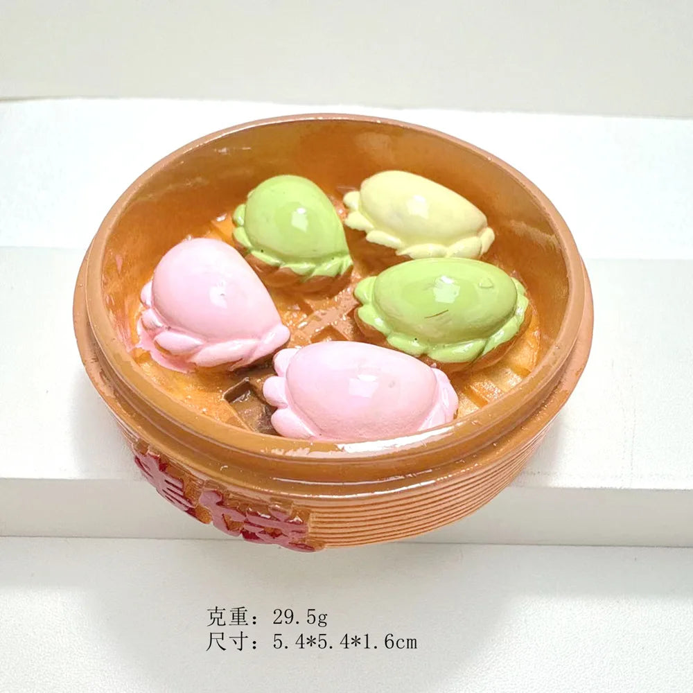 5Pcs Large Miniature Sweet Cake Dessert Noodle Resin Cabochon Fake Food for Decor Making Accessories DIY Dollhouse Kichen Play Quake No.7