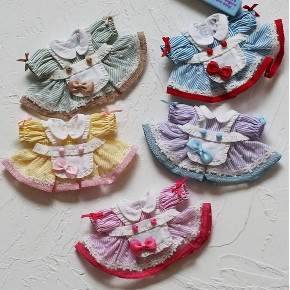 New Handmade Doll Lovely Clothes Cute Lolita Princess Dress 5 Colors Dolls Clothes For 10cm Cotton Doll Quake