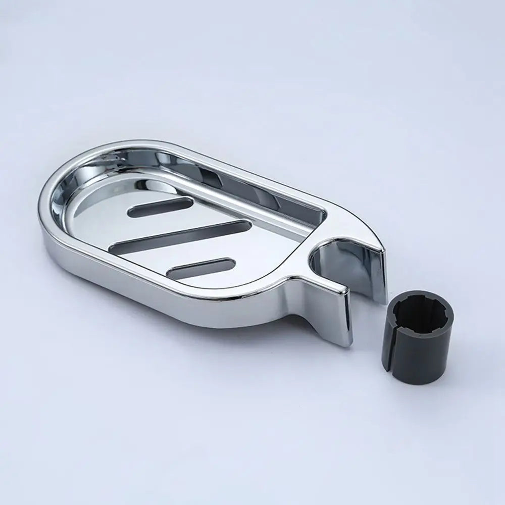 Bathroom Silver Bath Shower Plates Soap Holder Soap Dishes Adjustable Rail Slide Quake 24mm