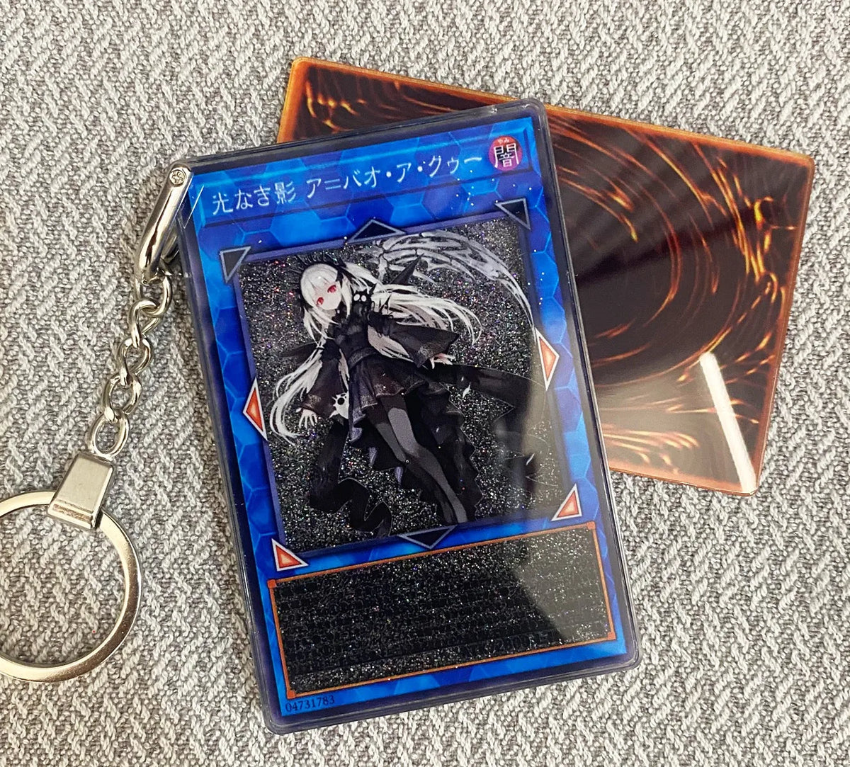 Hot Yu-Gi-Oh! Stardust Dragon Blue-Eyes White Dragon Mind Crush Sand Keychain Glitter Flow Motion Card Holder Collectible Gift Quake sku11