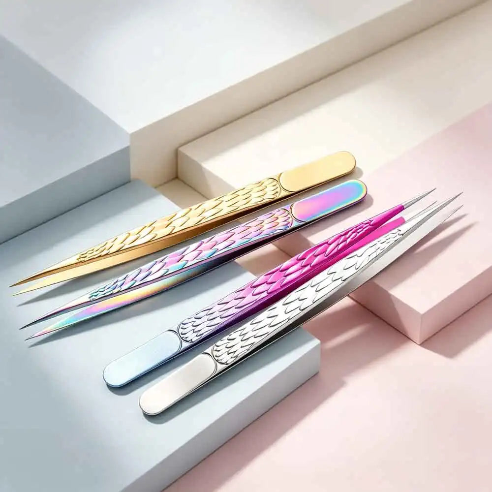 1pc Straight Pointed Tweezers Isolating Tweezers Eyelash Extensions Tip Tweezers Lash Tweezers Pointed Blackhead Remover Quake