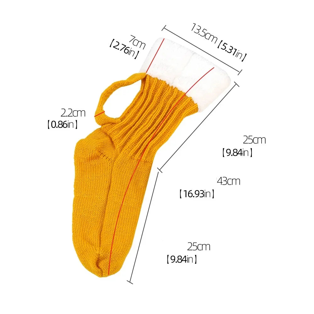 3D Beer Mug Knitted Socks Men's Padded Warm Mid-Calf Socks Women Winter Soft Funny Sleep Floor Socks Woolen Socks Christmas Gift Quake