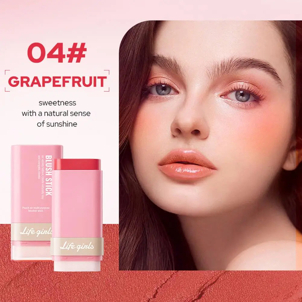 Dual End Blush Stick With Eraser Natural Nude Makeup Highlighter Contour Stick 2 In 1 Cheek And Lip Rouge Cream Quake
