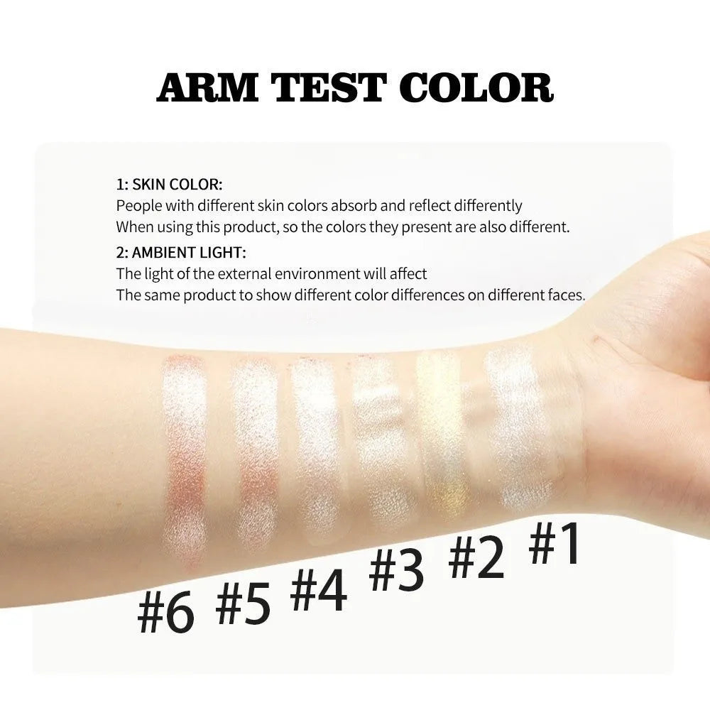 Long-lasting Highlighter Natural Glossy Fine Shimmer Makeup Highlighter Buildable Mashed Potato Texture Contour Highlighter Quake