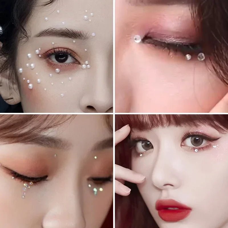 Eye Tear Makeup Teardrop Diamonds Rhinestone Stickers Self Adhesive Face Decoration for Women DIY Party Temporary Tattoo Sticker Quake