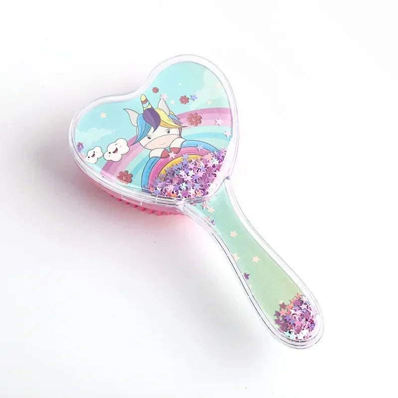 New Heart Magic Combs Unicorn Hair Brushe Tangle Detangle Shower Massage Hairbrush Combs Anti-static Massage Salon Accessories Quake