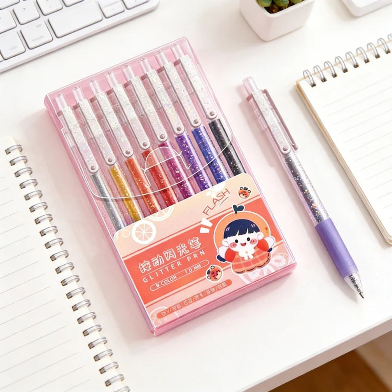8 /24 Colors Color Press Flow Light Color Changing Fluorescent Pen Quick Drying Student Hand Account Marking Pen Quake