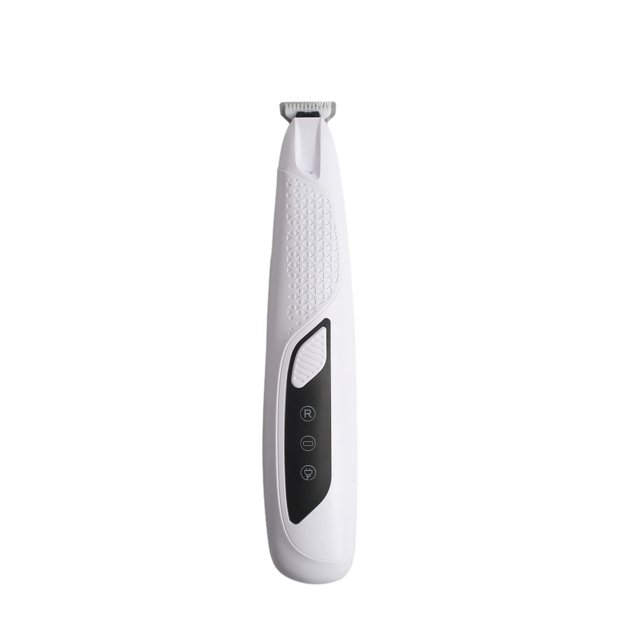 Multi Color Rechargeable Pet Clipper - LED Light Portable Electric Trimmer, Safe for Cats and Dogs’ Paw Foot Ear Eye Grooming Quake XS B13623D-white