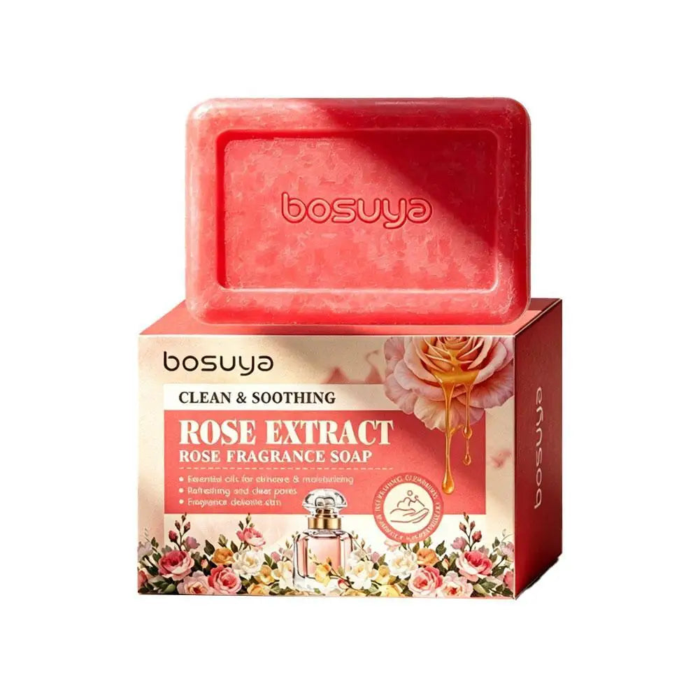 Flower-fragranced Soap Aroma Essential Oil Soap Handmade Soap For Body Cleansing Gift Wedding Party Favors Quake red