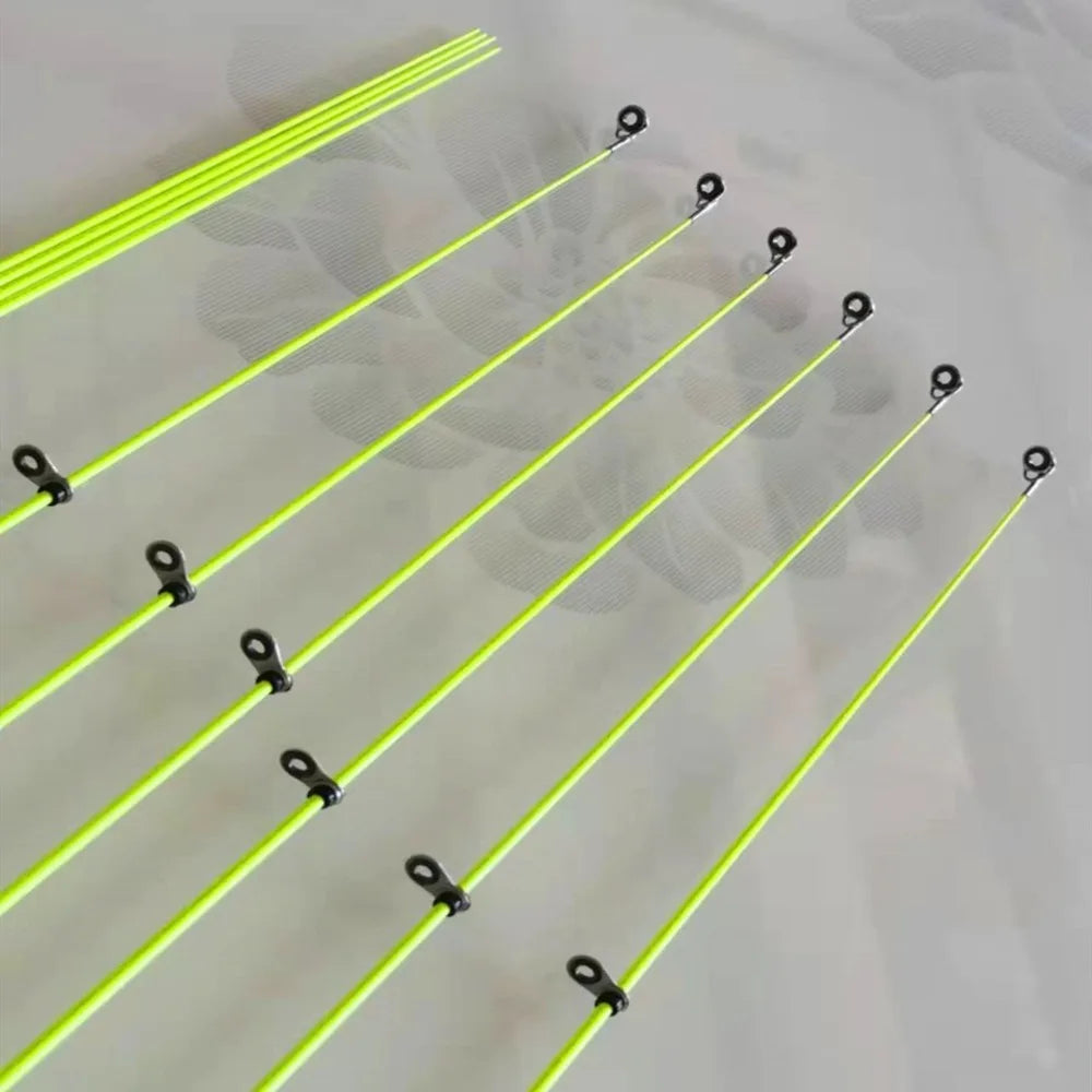 Hot With Top Ring Fishing Rod Tip Retractable 50cm Carbon Fiber Spinning Portable Fiberglass Fishing Pole Ice Fishing Quake 2.8mm