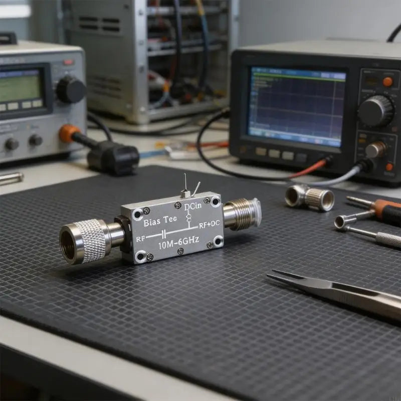 N-Type Bias Tees 10MHz to 6GHz Inlines Injectors, N Connector Power Injectors with Top Input Terminals for Broadband Feed K1KF Quake