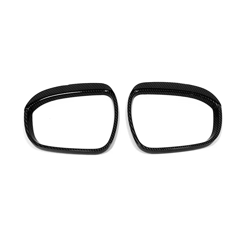 For Mitsubishi Outlander 2022-2024 2x Car Sticker ABS Exterior Side Mirror Rain Eyebrow Frame Trim Decorative Accessories Parts Quake Carbon Look