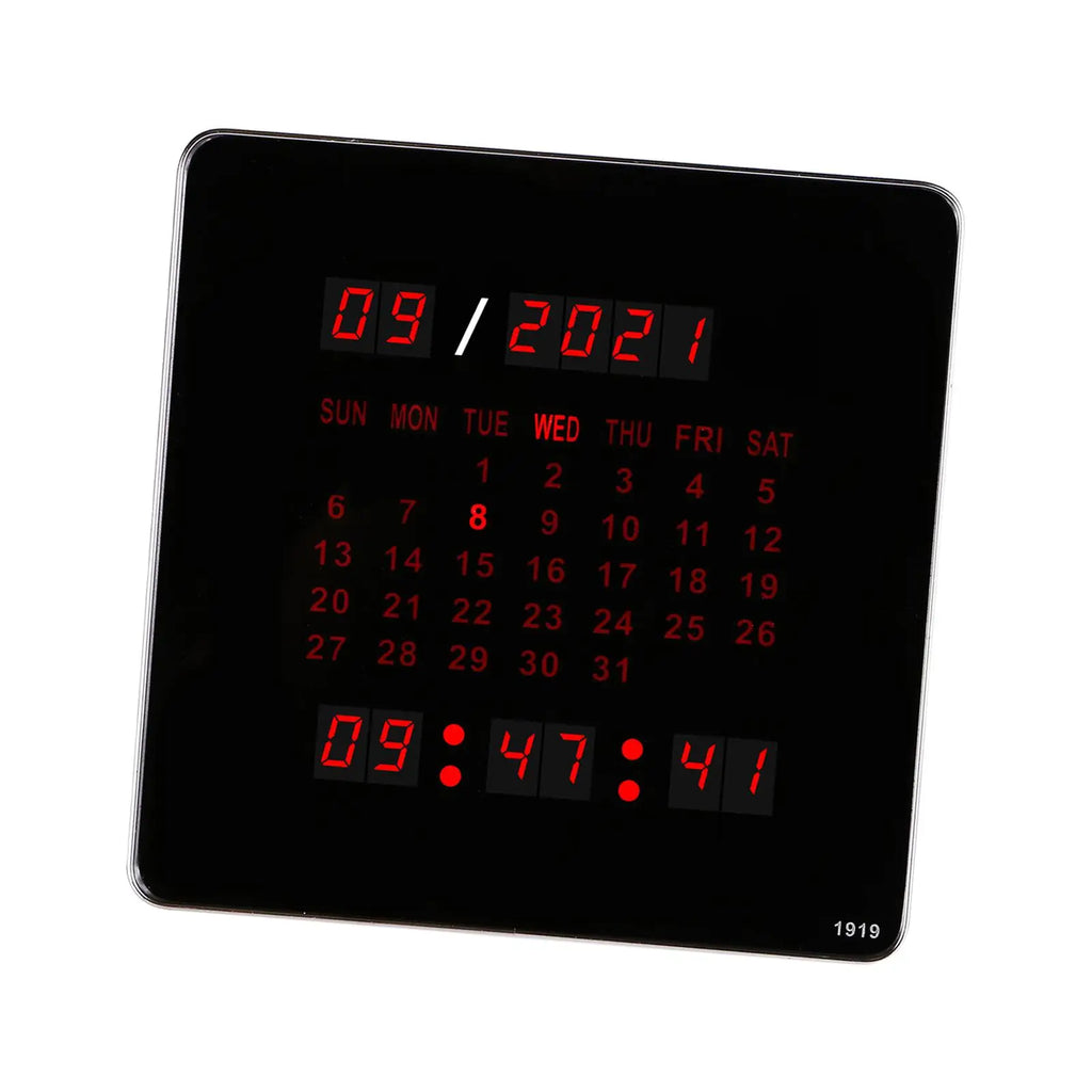 Wall Clock Digital LED Large Display Calendar Noiseless Desk Clock Timer for Home Study Restaurant Quake
