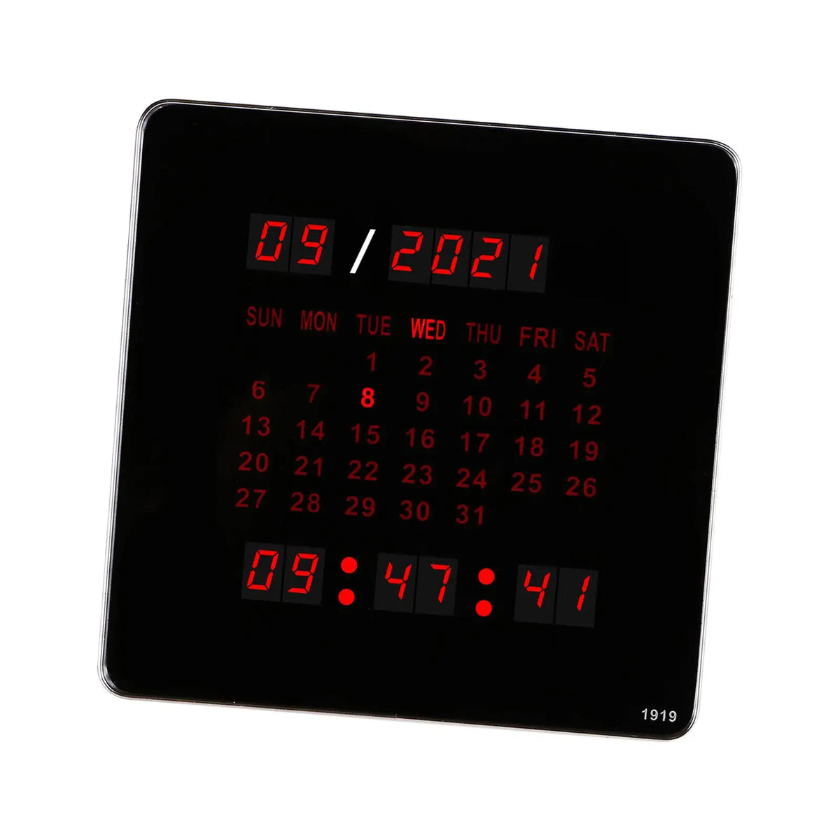 Wall Clock Digital LED Large Display Calendar Noiseless Desk Clock Timer for Home Study Restaurant Quake