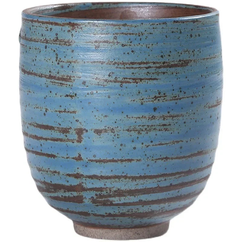 Japanese coarse pottery teacup single large pure handmade retro master cup ceramic coffee cup in ancient Quake
