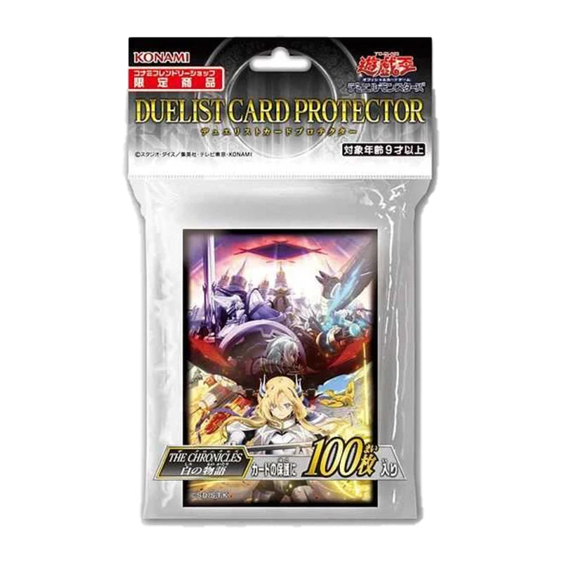 Original Yu-Gi-Oh! Alba Los Branded Card Sleeves 100PCS 63x90mm White Story The Chronicles Anime TCG Protective Covers Kids Gift Quake 100pcs