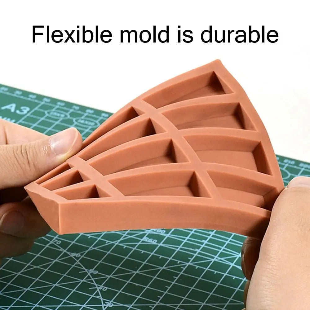 Red Mini Brick Silicone Mold Building Making Handmade House Tile Model Mould Construction Material DIY Accessories Quake